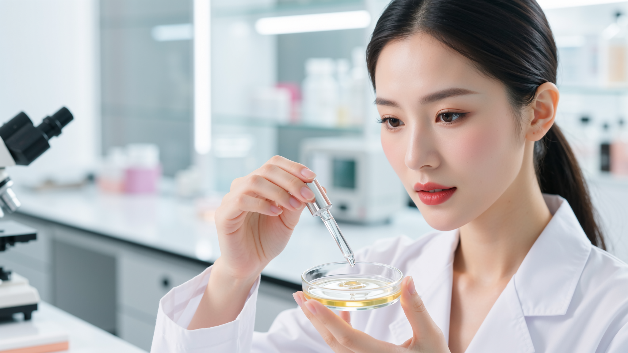 溯脂生物质量检测实验室,技术人员正在检测脂质体粒径分布